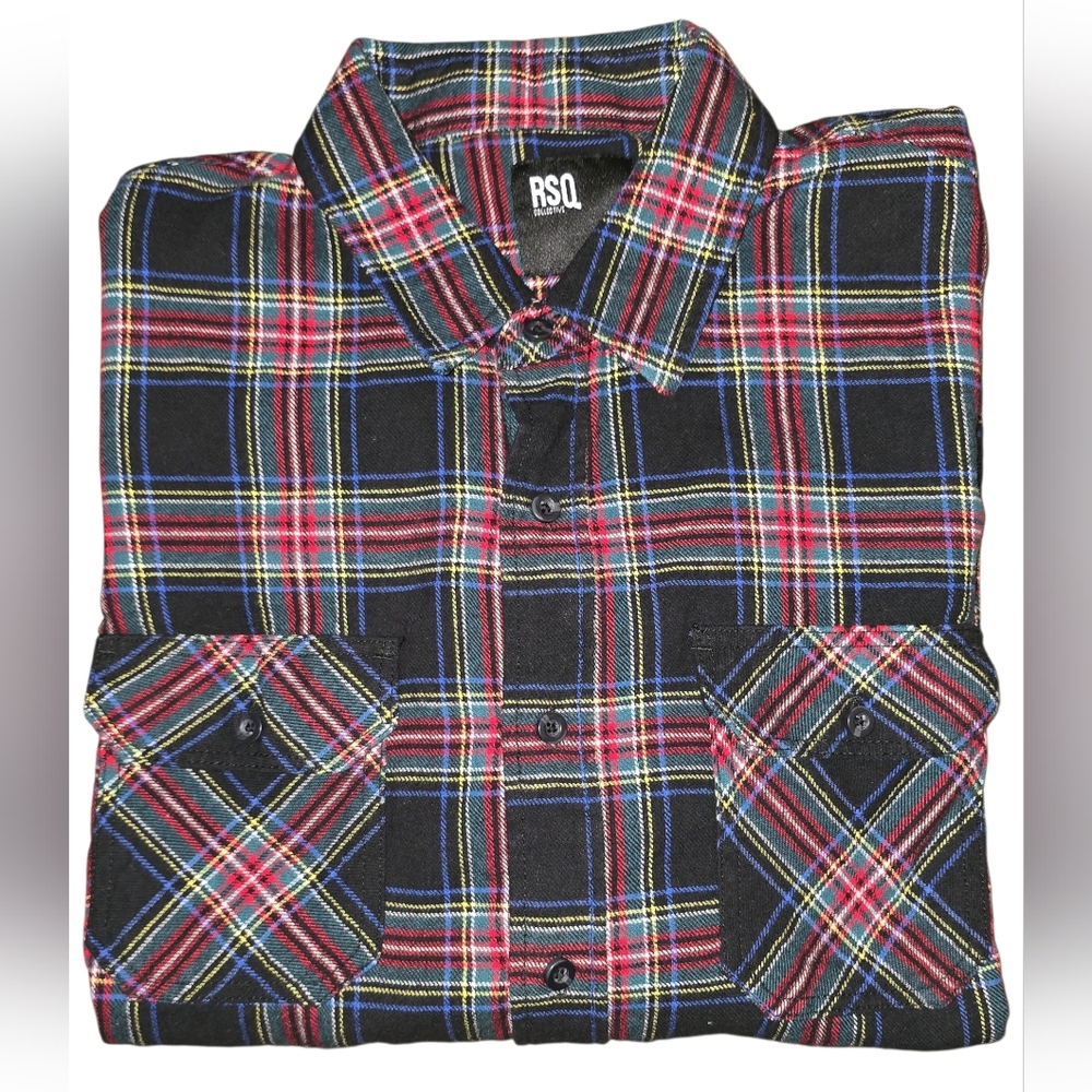 RSQ Multicolor Plaid Cotton Shirt